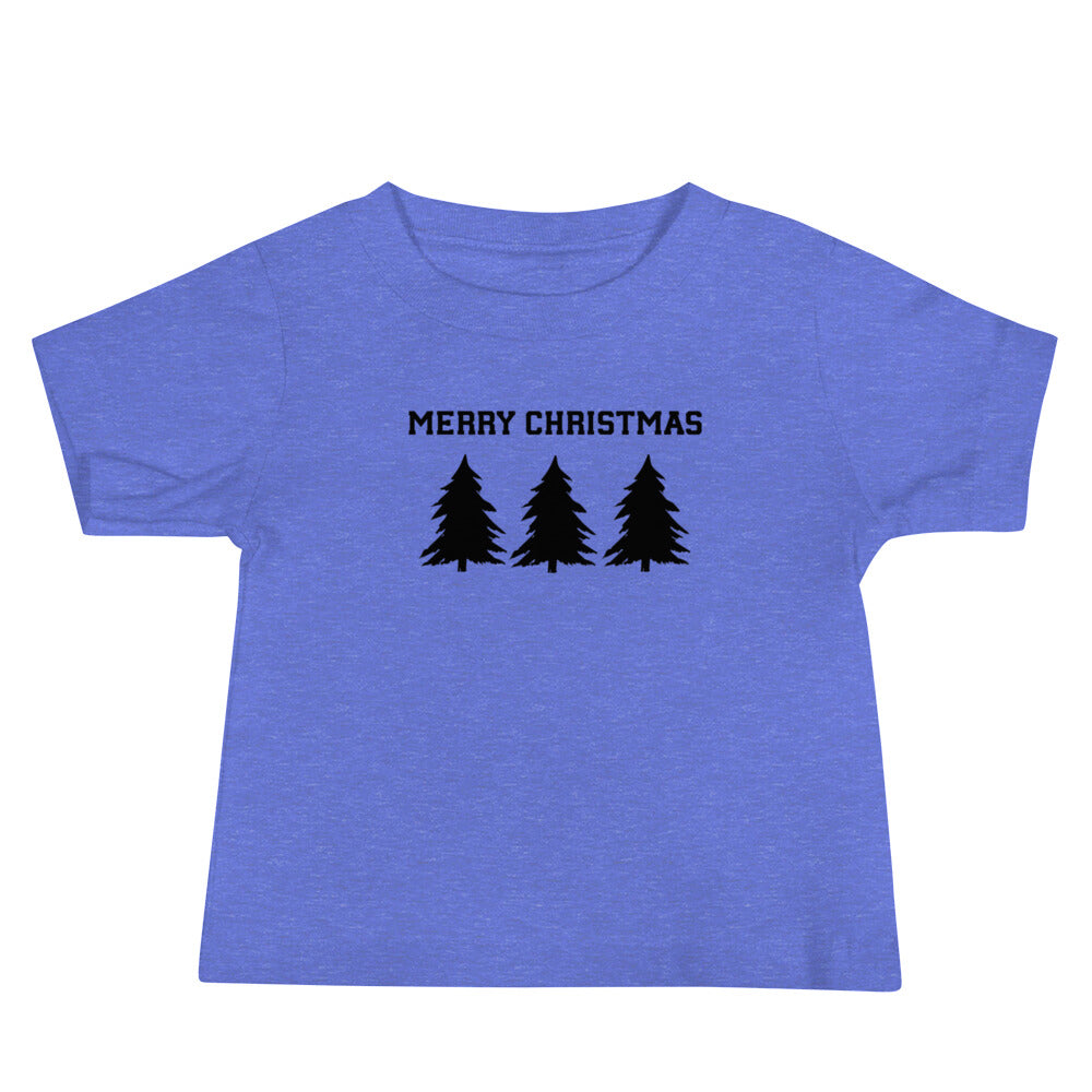 Merry Christmas Trees Baby Jersey Short Sleeve Tee