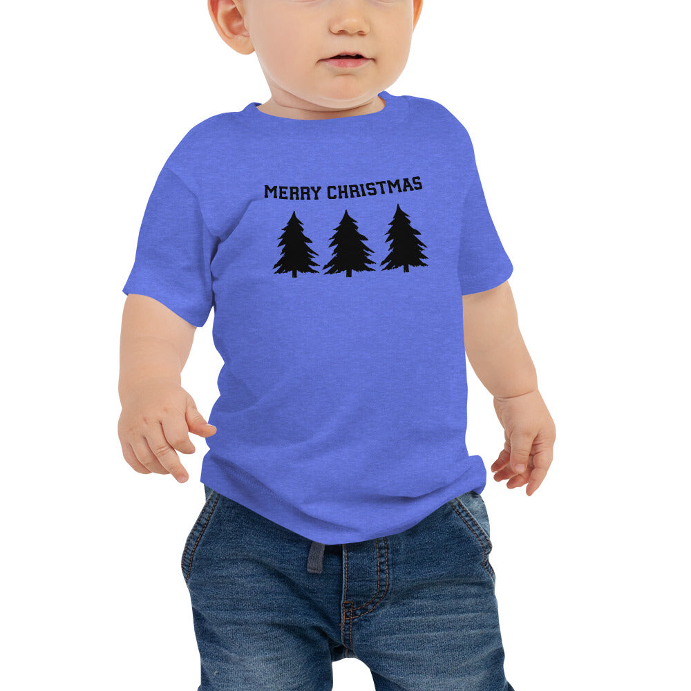 Merry Christmas Trees Baby Jersey Short Sleeve Tee