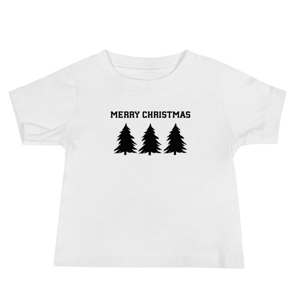 Merry Christmas Trees Baby Jersey Short Sleeve Tee