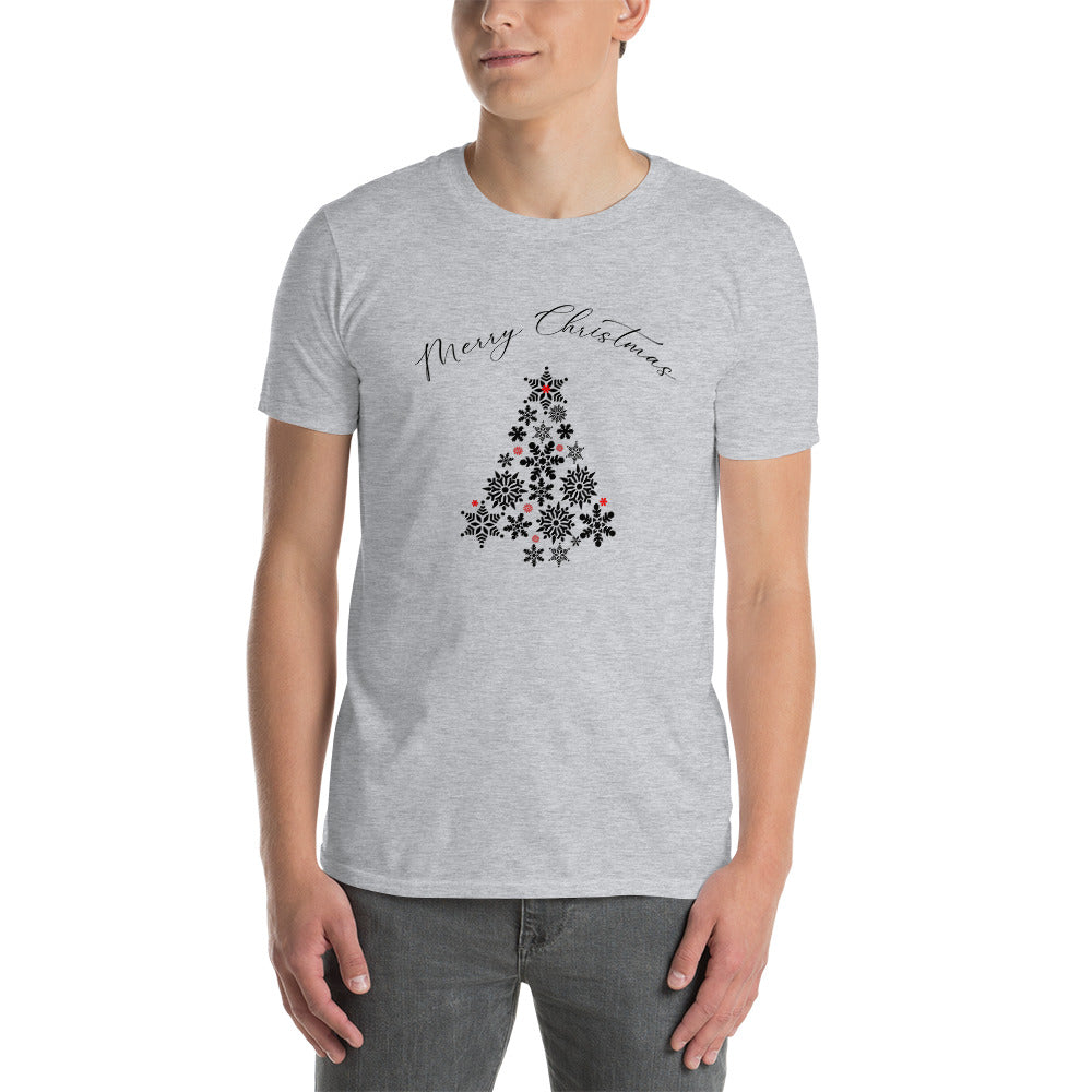 Snowflakes Christmas Tree Short-Sleeve Unisex T-Shirt