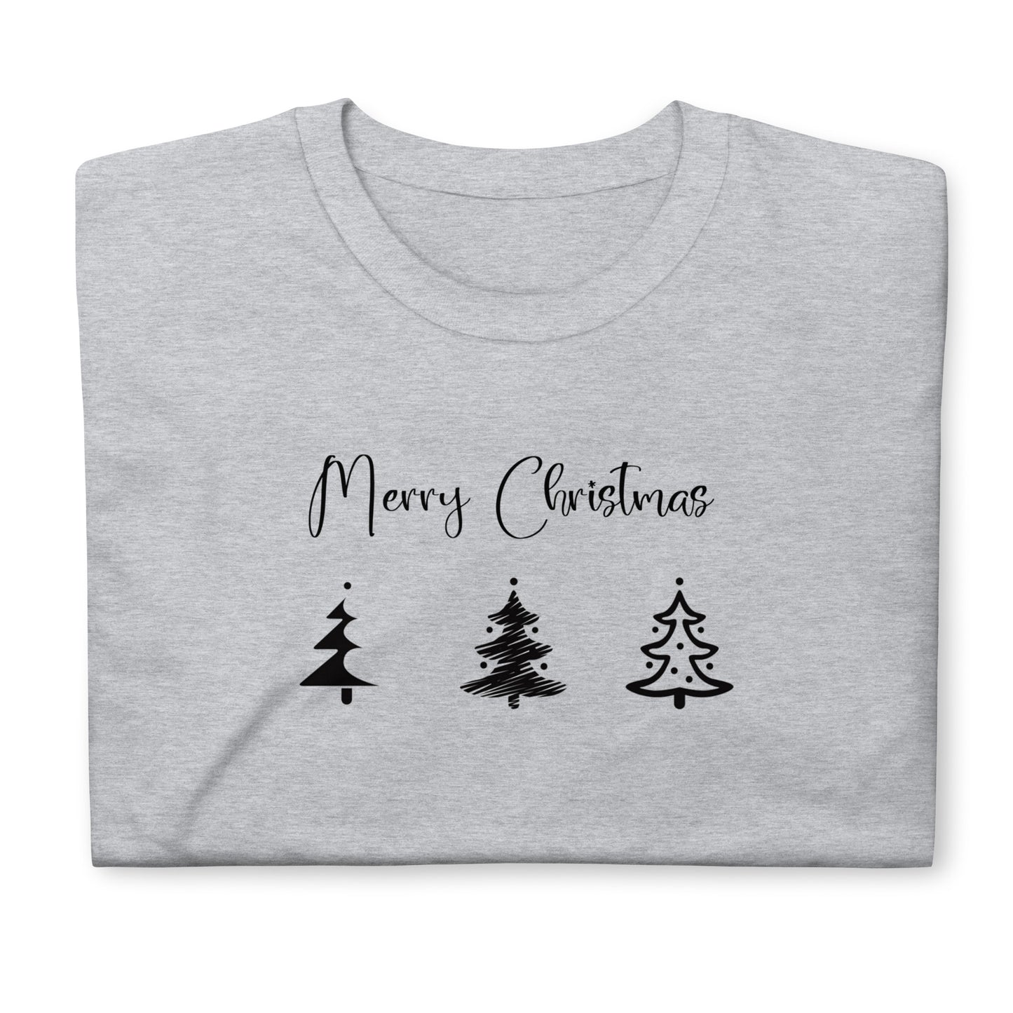 Merry Christmas Trees Minimalist Short-Sleeve Unisex T-Shirt