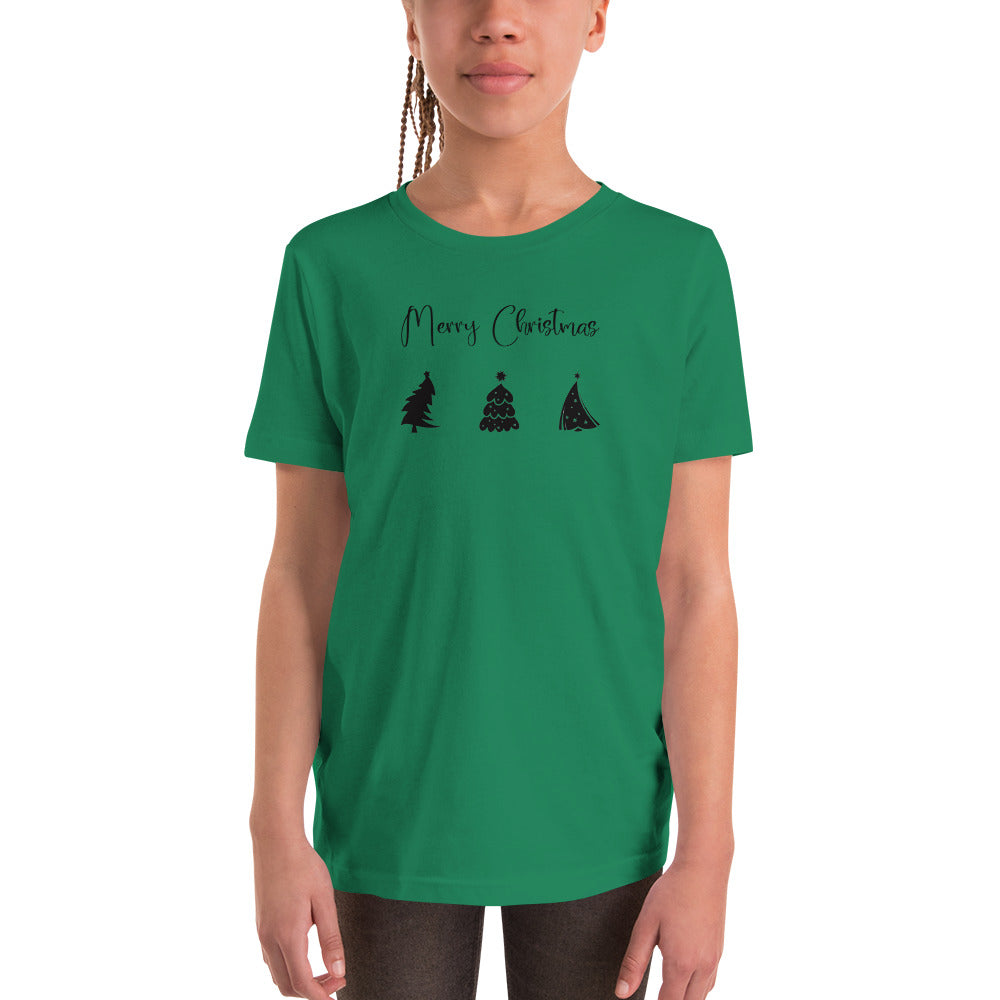 Short-Sleeve Christmas Trees Minimalist Youth T-Shirt