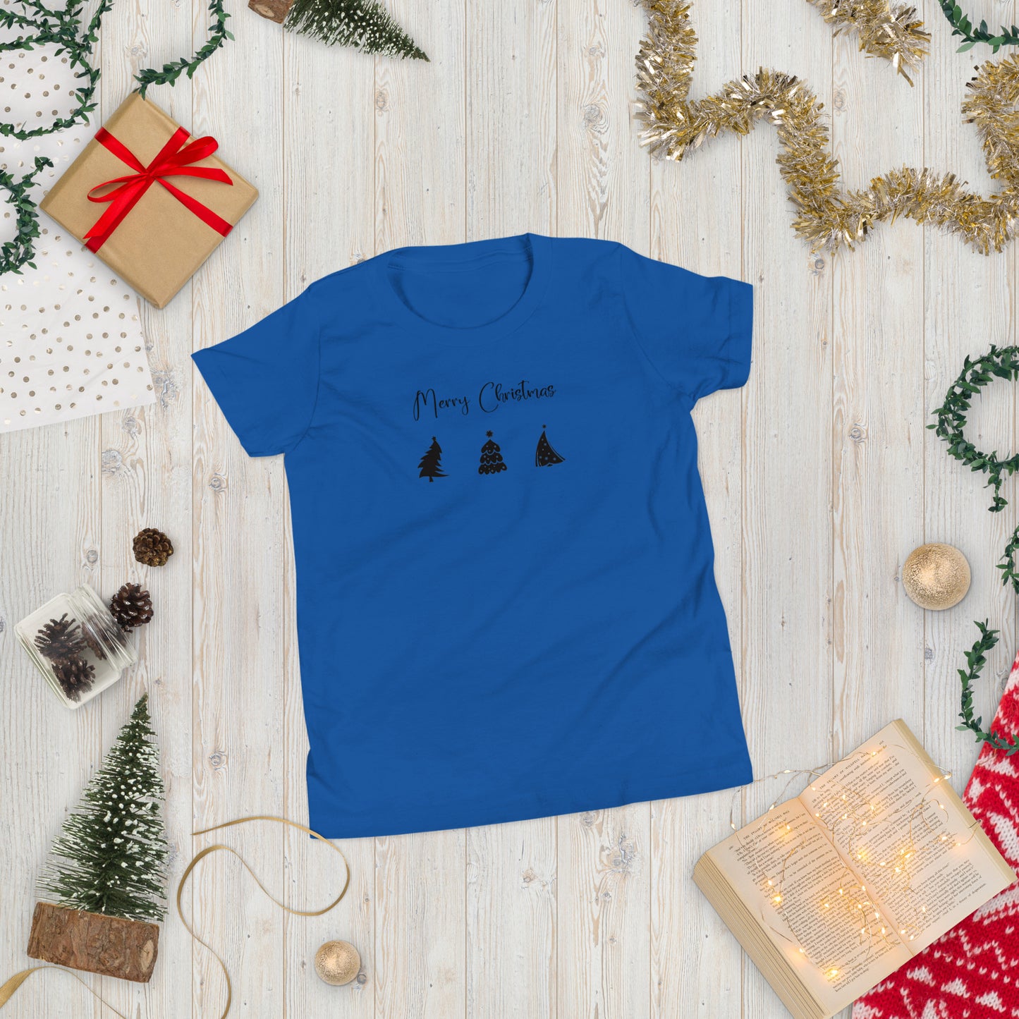 Short-Sleeve Christmas Trees Minimalist Youth T-Shirt