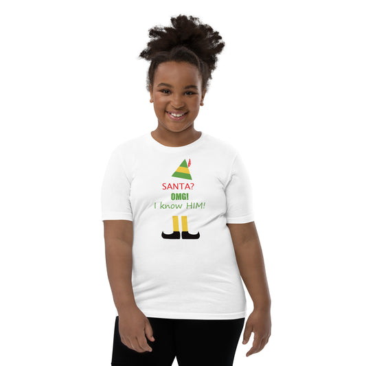 I Know Santa Youth Short Sleeve T-Shirt Christmas